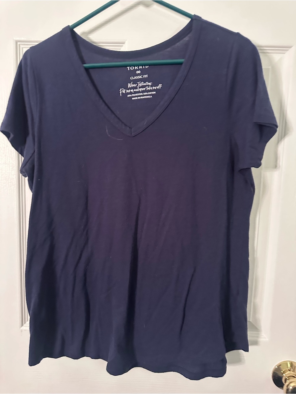 torrid Navy V-Neck Classic Fit Tee